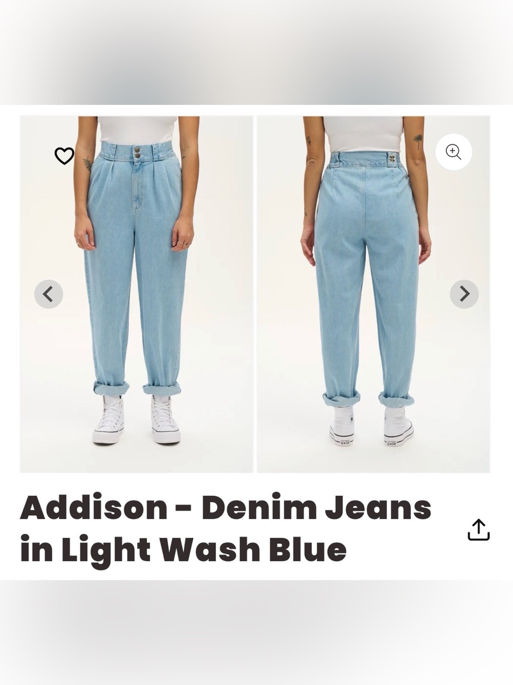 Lucy and Yak Addison Jeans Light Wash 32R